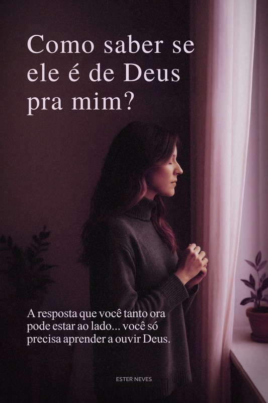 Capa do E-book 'Como Saber se Ele é de Deus Para Mim' em fundo branco.